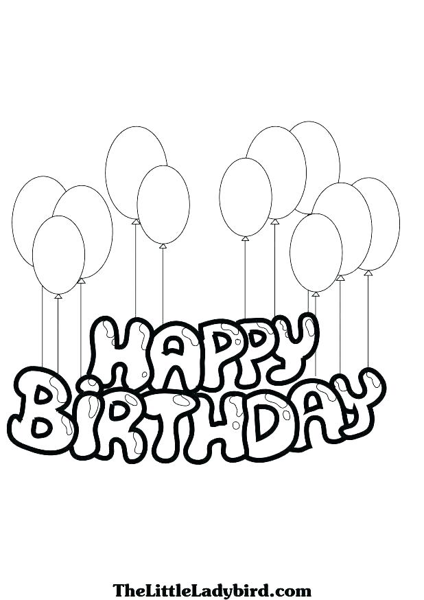 618x874 Happy Birthday Coloring Pages Printable Happy Birthday Card Happy