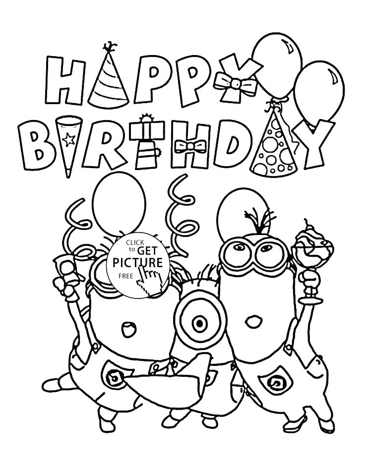 736x952 Personalized Happy Birthday Coloring Pages Free Birthday Coloring