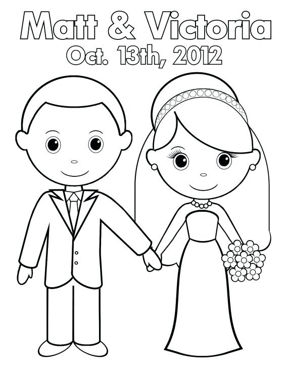 Personalized Wedding Coloring Pages