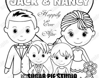 340x270 Flower Girl Coloring Etsy
