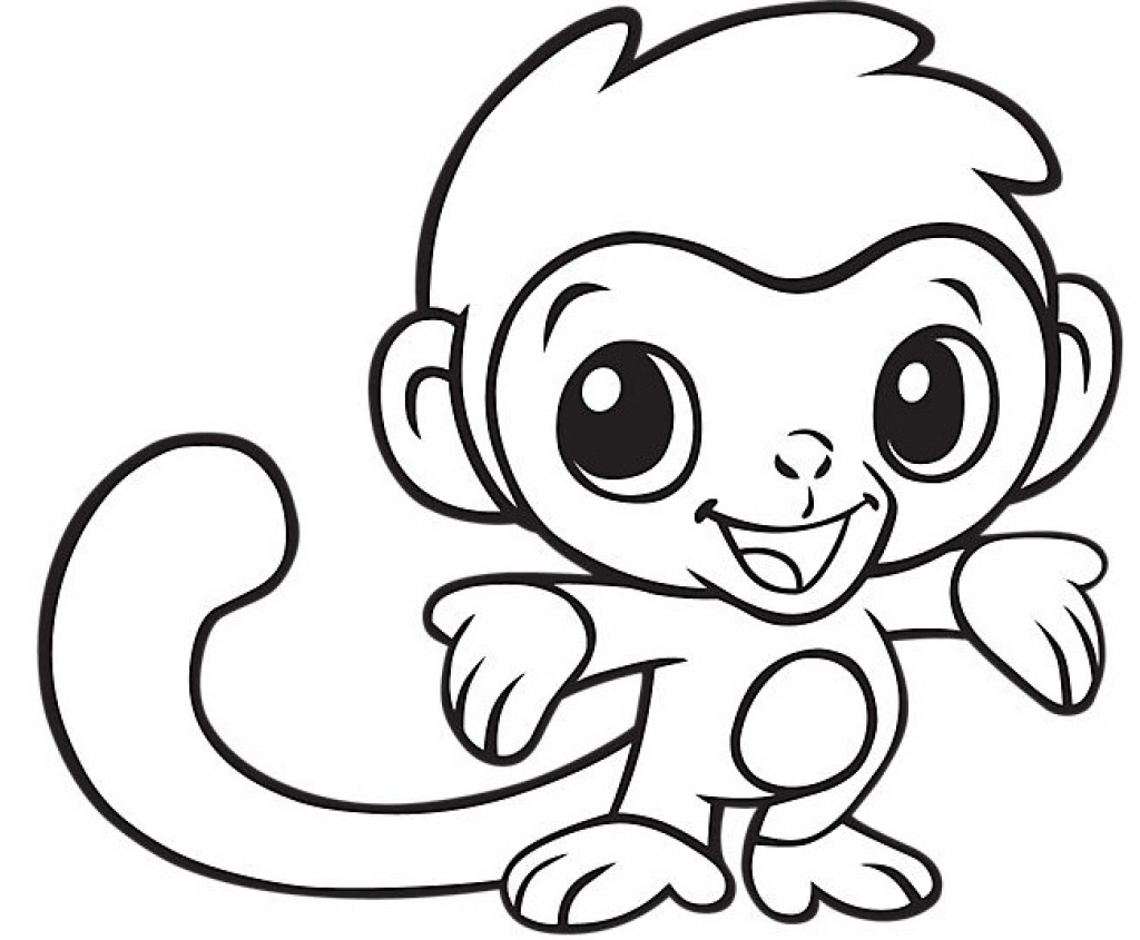 1024x845 Coloring Pages Of Monkeys