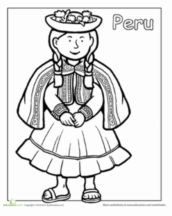 586x736 Ten Free Peru Learning Activities For Kids