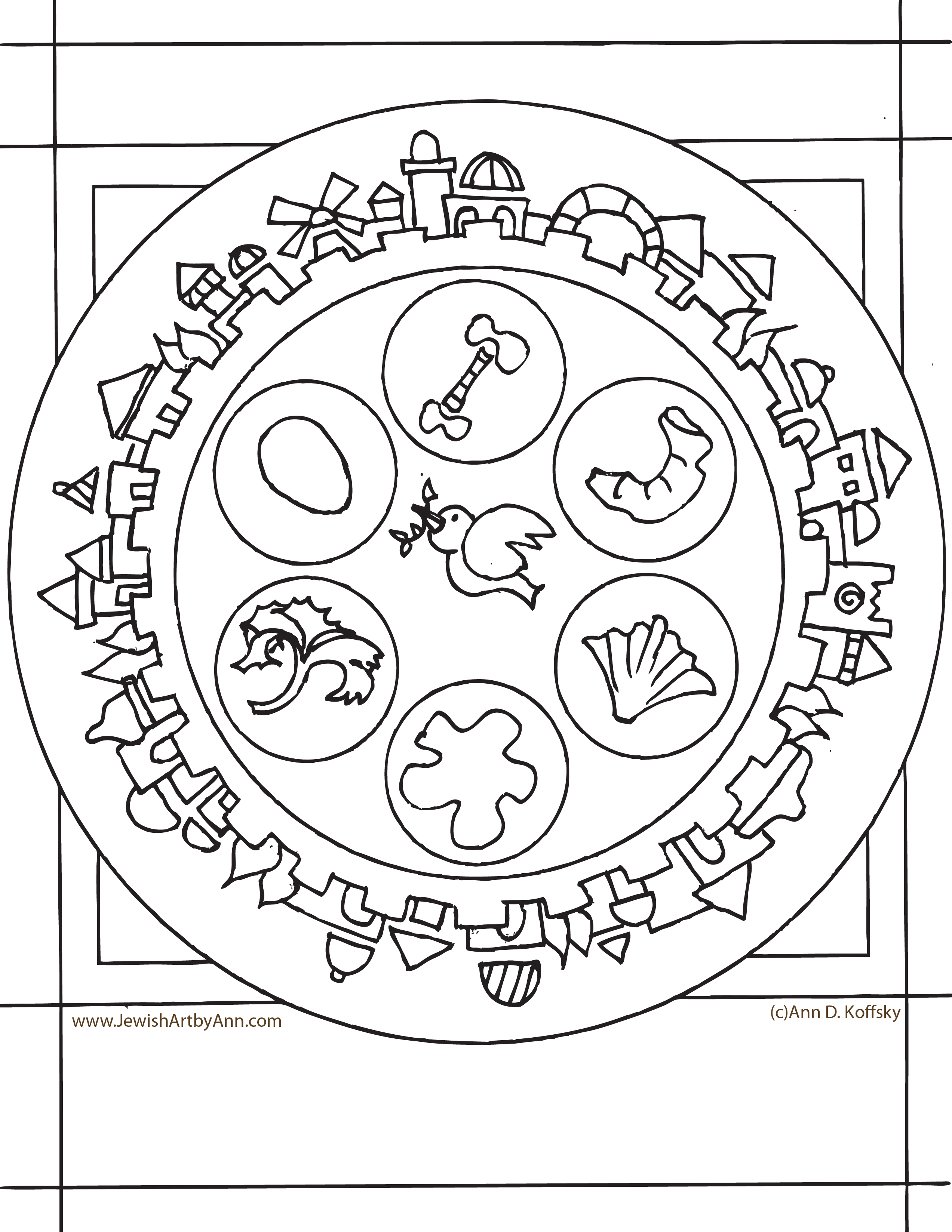 2546x3296 Passover Coloring Page Inside Pages