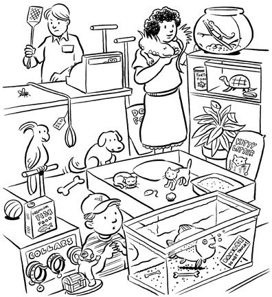 396x432 Pet Store Coloring Pages
