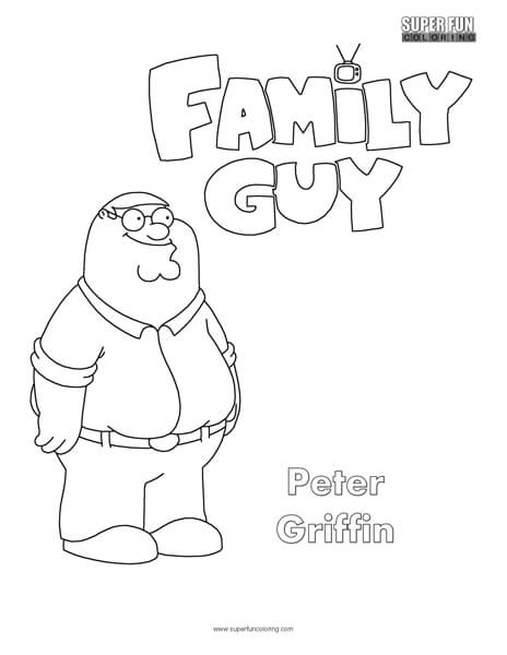 464x600 Peter Griffin Family Guy Coloring Page