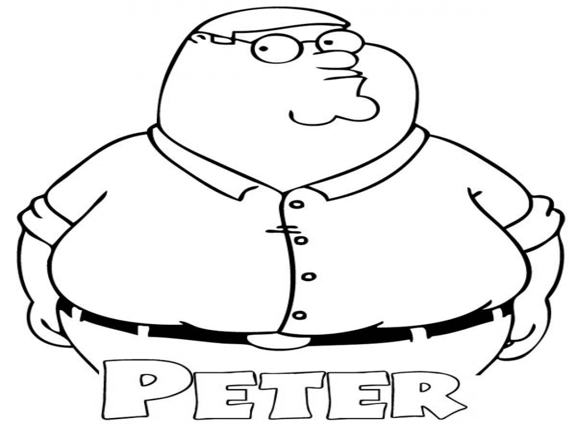 1152x864 Peter Griffin Coloring Pages From Family Guy Page Kids Play Color