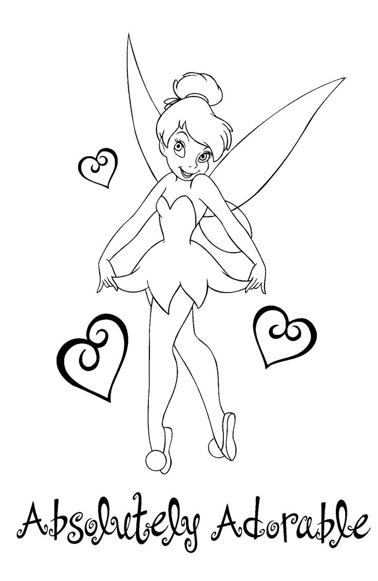 Peter Pan And Tinkerbell Coloring Pages