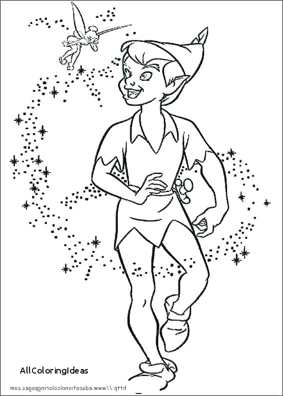567x794 Peter Pan And Tinkerbell Coloring Pages Peter Pan Coloring Book
