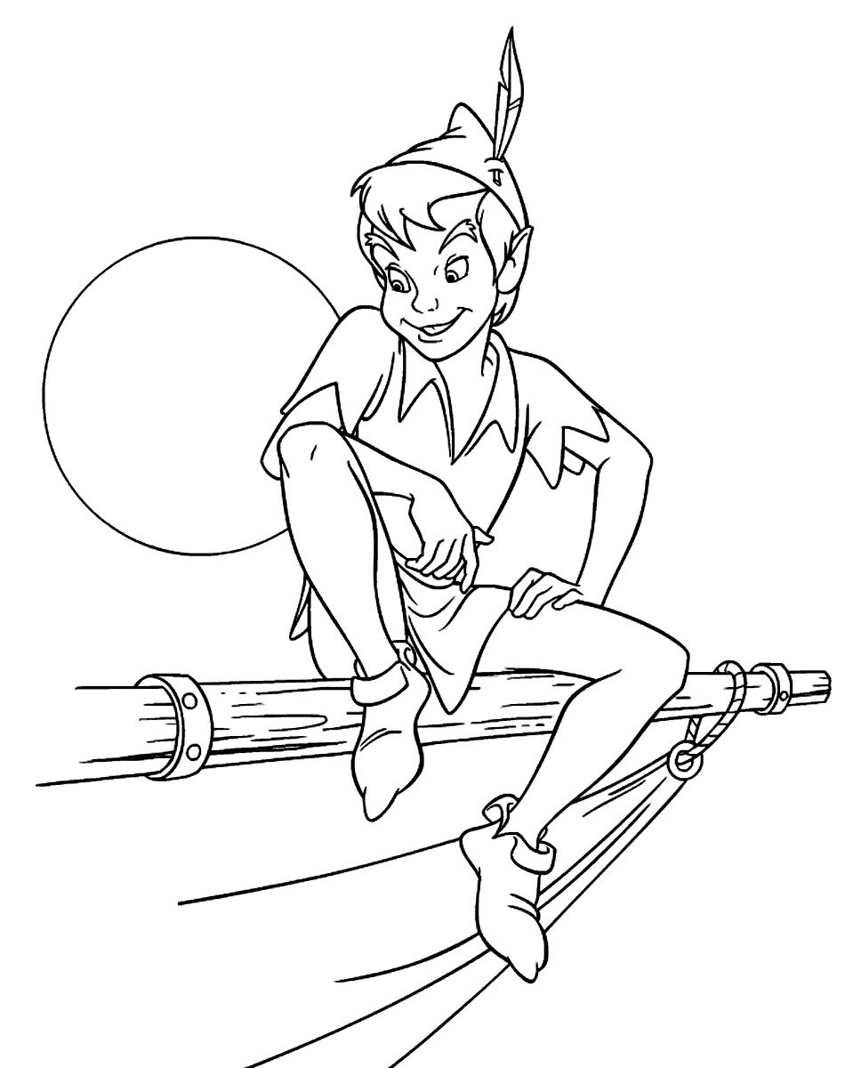 950x1200 Pan Coloring Pages And Tinkerbell Bunch Peter Free General Print
