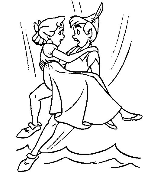 500x572 Mejores 42 De Peter Pan Coloring Pages En