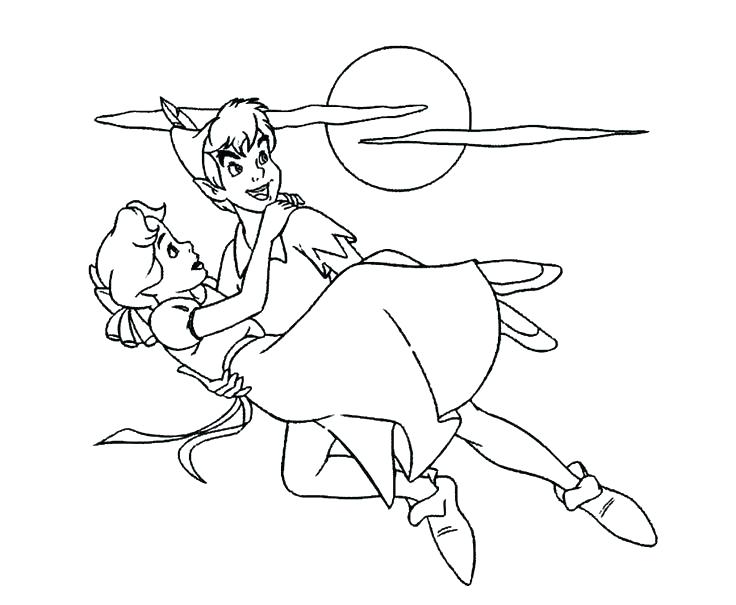 736x605 Peter Pan Colouring Pages Printable