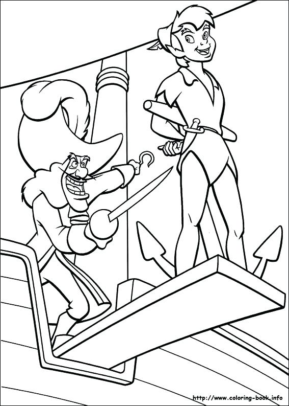 567x794 Peter Pan Coloring Sheets Peter Pan Coloring Pages Captain Hook