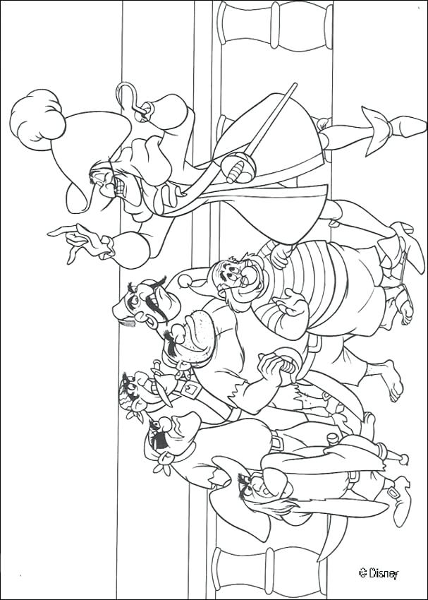 607x850 Captain Hook Coloring Pages Captain Hook Weapon Style Peter Pan