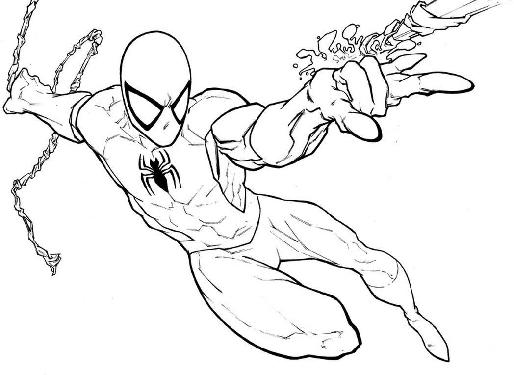 1048x764 Spiderman Colouring Book Pages Print And Colour 585522 Coloring