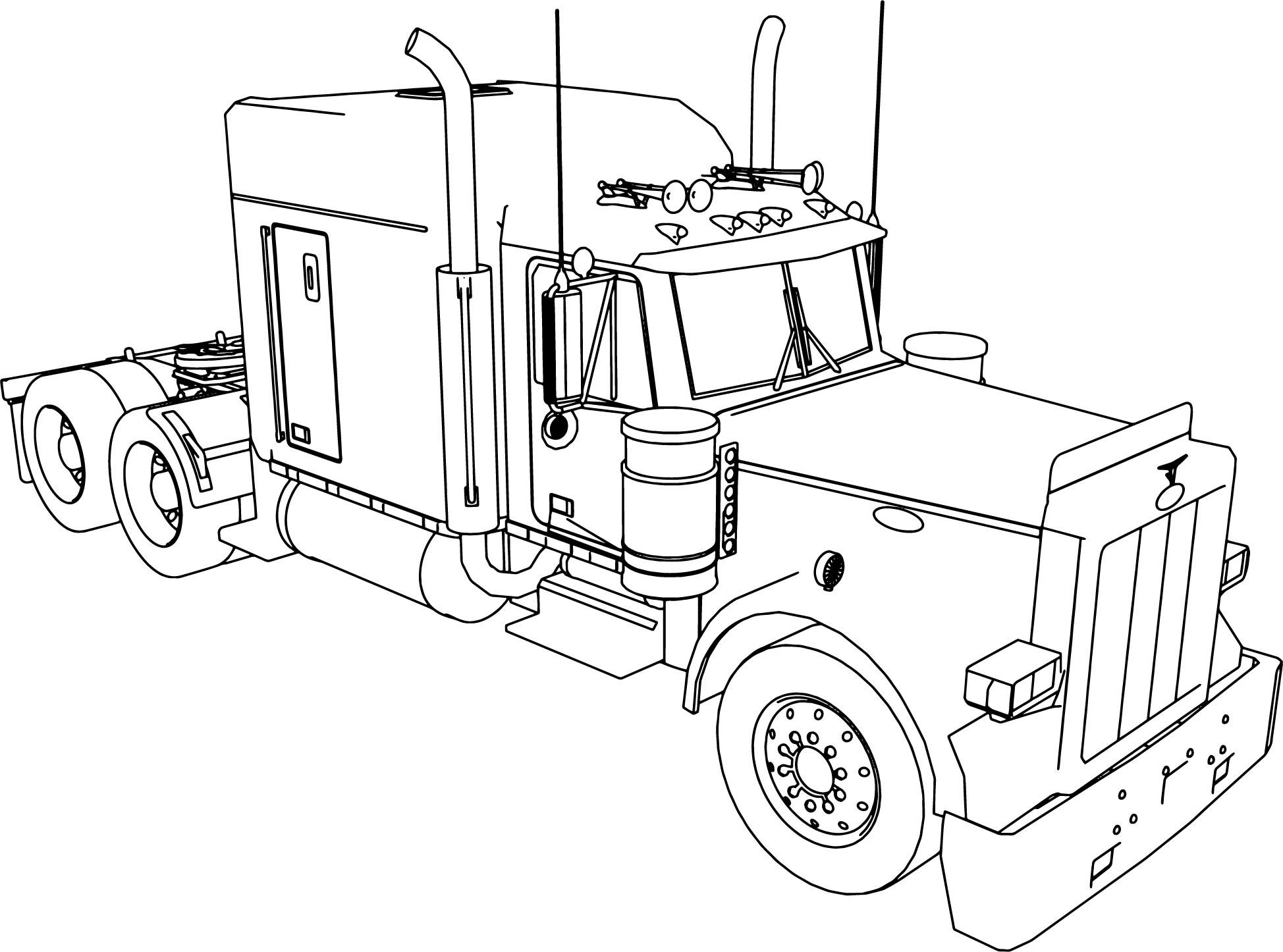 1948x1446 Old Fashioned Peterbilt Semi Truck Coloring Pages Collection