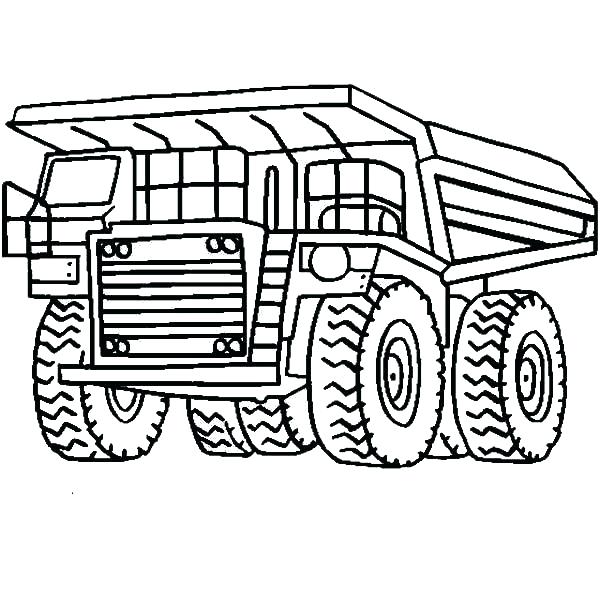 600x600 Peterbilt Coloring Pages Dump Truck Coloring Page Dump Truck
