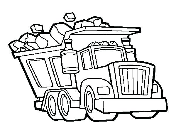 600x470 Dump Truck Coloring Page