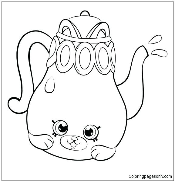 577x603 Petkins Coloring Pages Tea Pot Coloring Page Printable Petkins