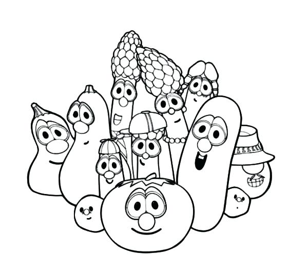 600x532 Veggie Tale Coloring Pages Exciting Veggie Tales Coloring Pages