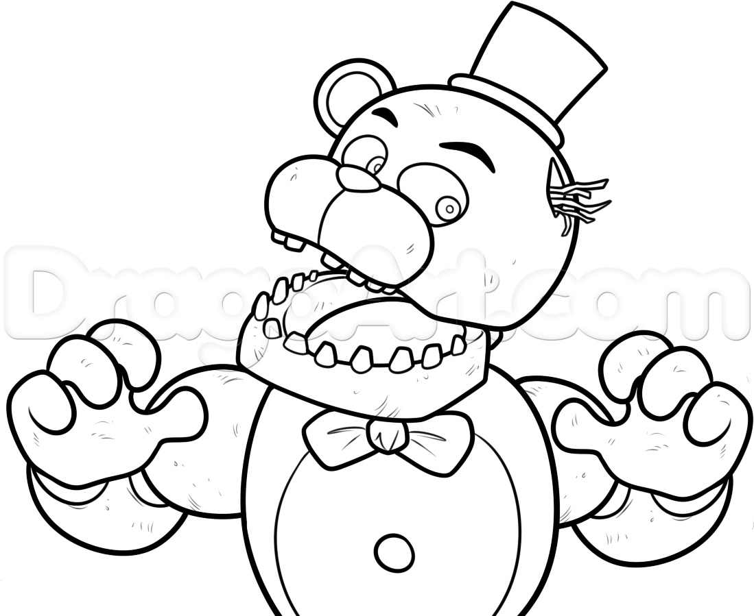 1099x899 Lovely Draw Phantom Freddy Step By Step Drawing Sheets Added By