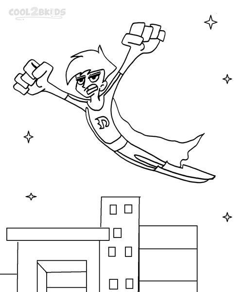 500x600 Printable Danny Phantom Coloring Pages For Kids Cool2bkids