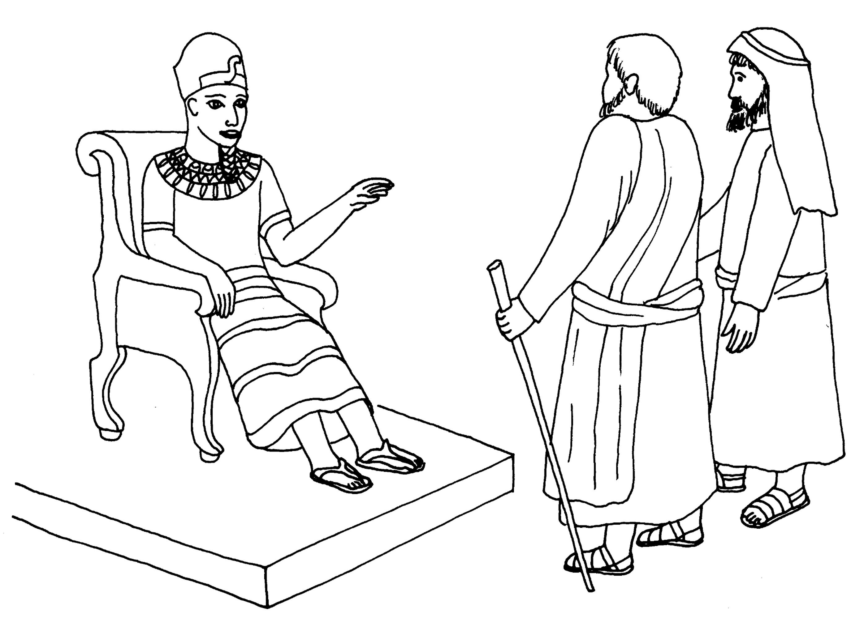 2792x1999 Moses And Aaron Before Pharaoh Coloring Pages Now Sunday Bible