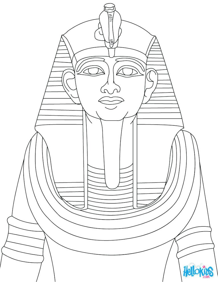 765x989 Pharaoh Coloring Pages Ii Statue For Children King Tuts Tomb Page