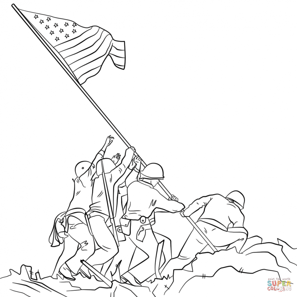 970x970 Cuba Flag Coloring Page