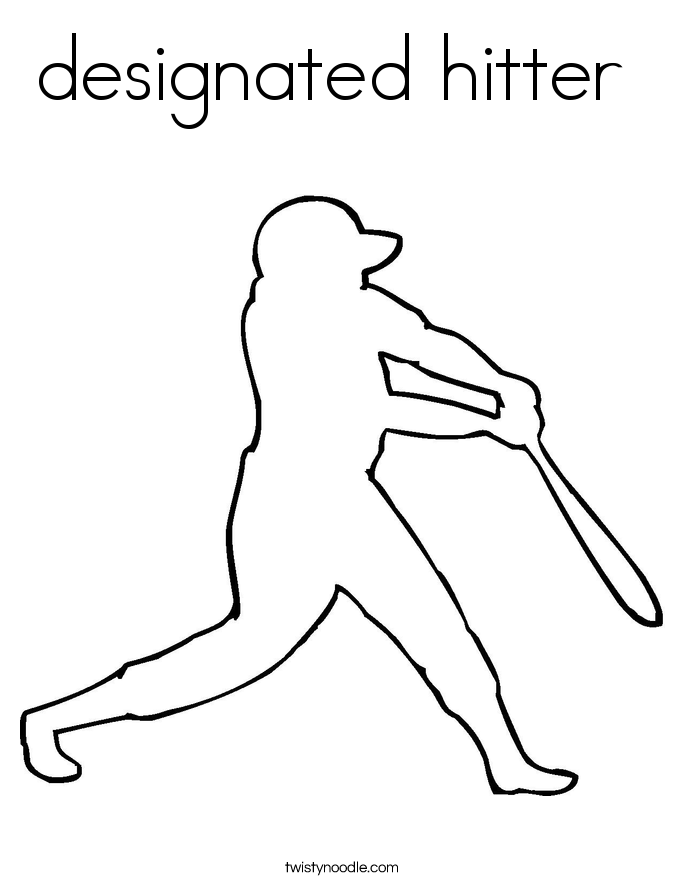 685x886 Designated Hitter Coloring Page
