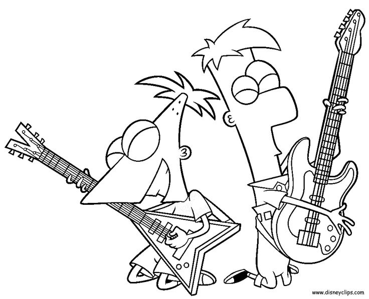 Phineas And Ferb Coloring Pages To Print