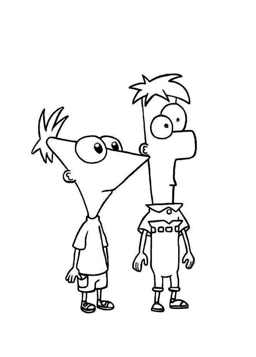 900x1253 Printable Phineas And Ferb Coloring Pages Coloring Me