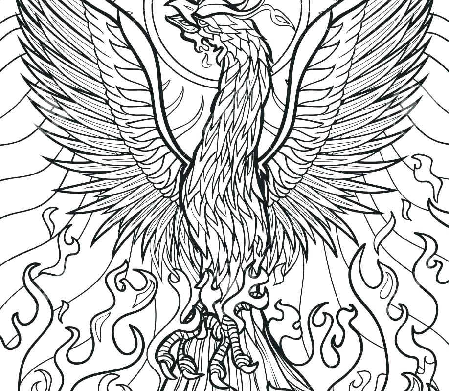 918x800 Phoenix Coloring Pages