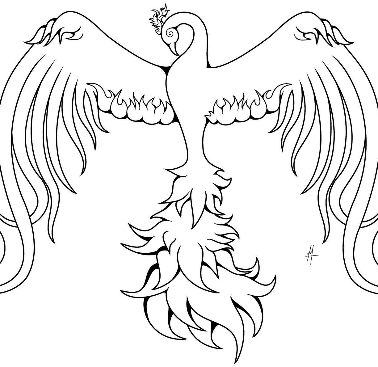 1224x1188 Coloring Pages Fabulous Easy To Draw Phoenix Bird Page Free