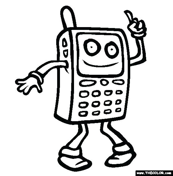 554x565 Cell Phone Coloring Page Cell Phone Coloring Page Gallery Royalty