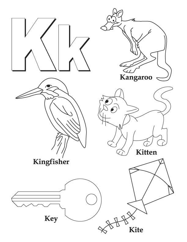 612x792 My A To Z Coloring Book Letter K Coloring Page