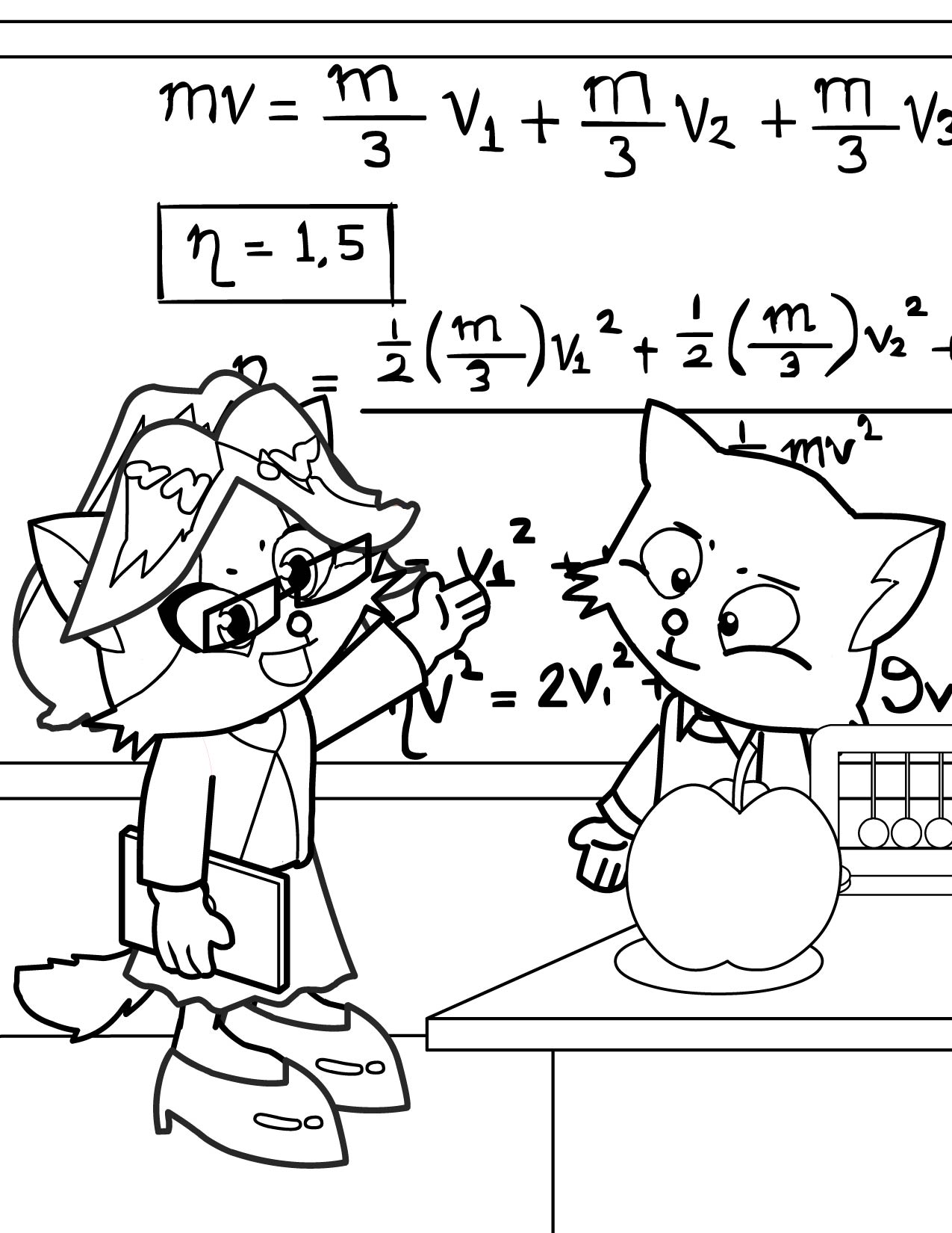 1275x1650 Physics Teacher Coloring Page