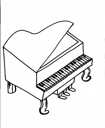 337x410 Piano Coloring Pages For Free