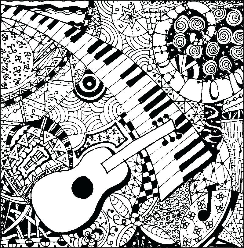 799x814 Piano Coloring Pages Guitar And Piano More Coloring Pages Piano
