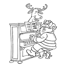 Piano Keyboard Coloring Page