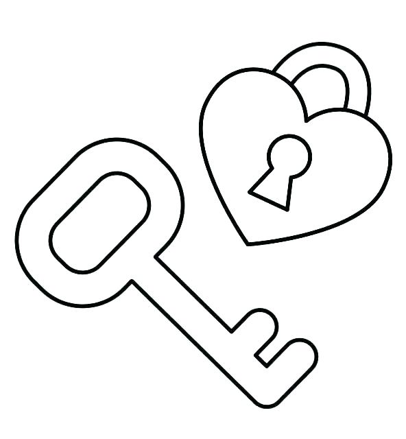 592x640 Key Coloring Page Key Coloring Page Lock Piano Keyboard Coloring