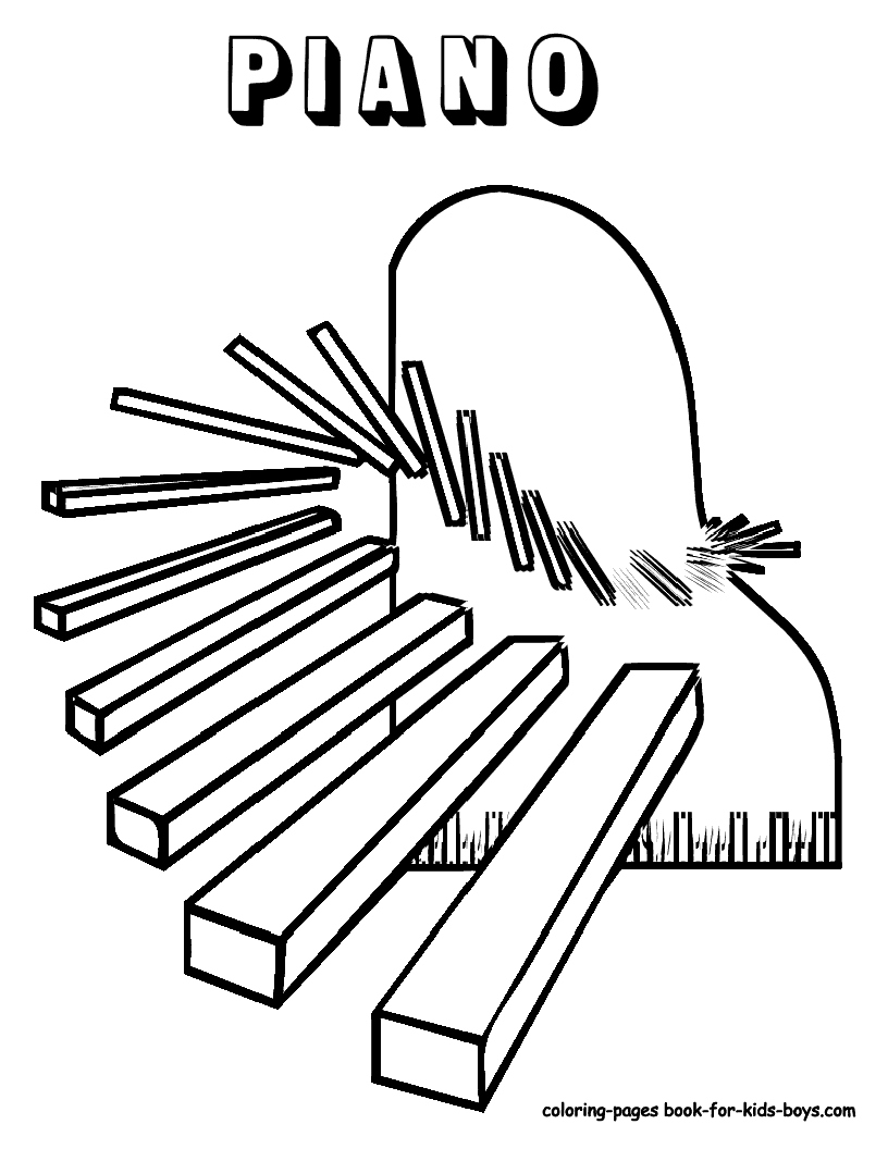 816x1056 Piano Coloring Pages Awesome Mighty Piano Musical Instrument