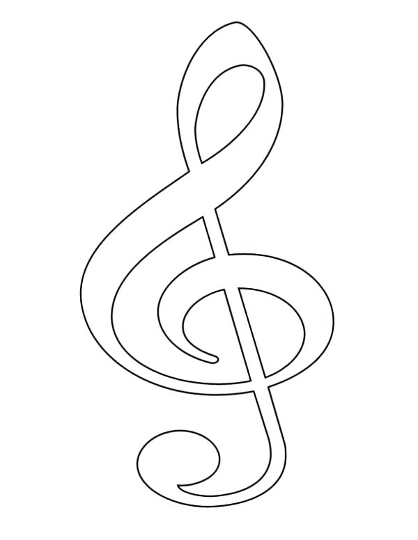 600x776 Treble Clef Coloring Page Treble Clef More Coloring Pages Music I