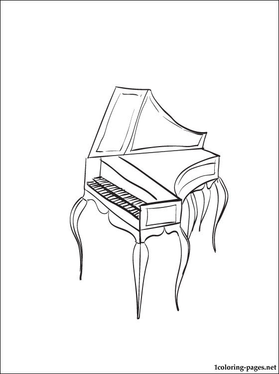 560x750 Harpsichord Coloring Page Coloring Pages