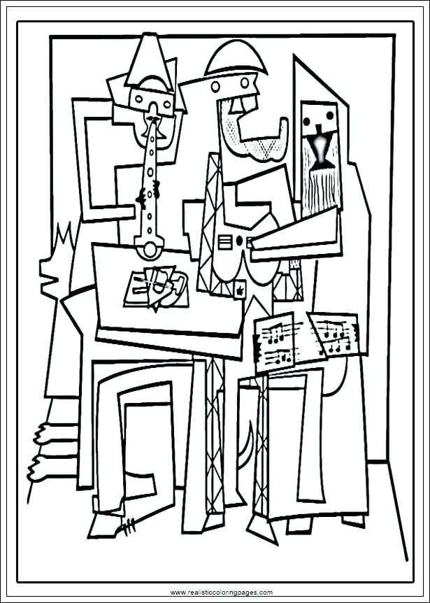 615x862 Pablo Picasso Coloring Pages Coloring Pages Coloring Page