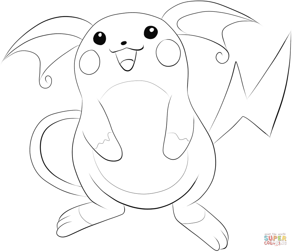 1000x860 Pikachu Raichu Lineart Jamalc Coloring Pictures Sheets And Pages