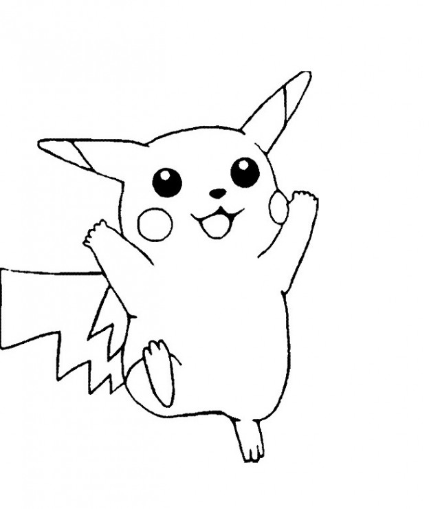 624x740 47 Pikachu Coloring Pages, Ash And Pikachu S Pokemon0cfa Coloring