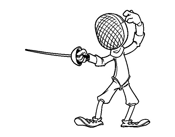 600x470 Fencing Coloring Pages