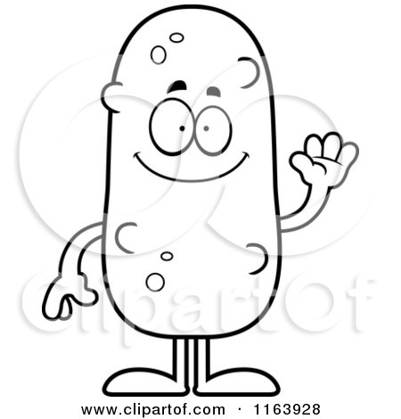 450x470 Cartoon Of A Smart Pickle Mascot With An Idea