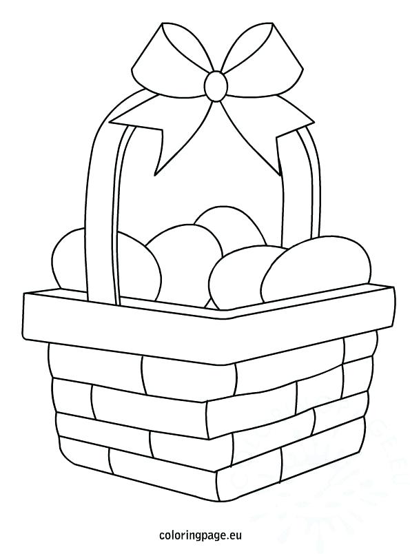 595x804 Egg Basket Coloring Page Egg Basket Coloring Picnic Basket Food