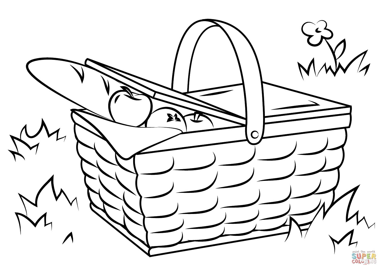 1500x1060 Picnic Basket Coloring Pages Download Coloring For Kids 2018